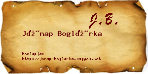 Jónap Boglárka névjegykártya