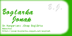 boglarka jonap business card