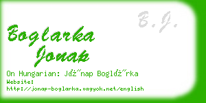 boglarka jonap business card